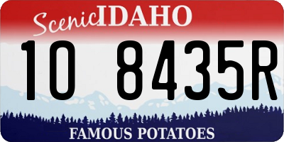 ID license plate 1O8435R