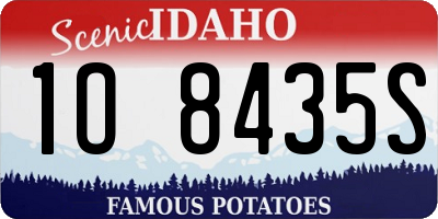 ID license plate 1O8435S
