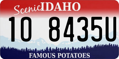 ID license plate 1O8435U