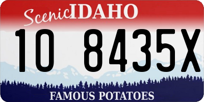 ID license plate 1O8435X