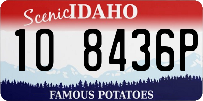 ID license plate 1O8436P