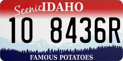 ID license plate 1O8436R
