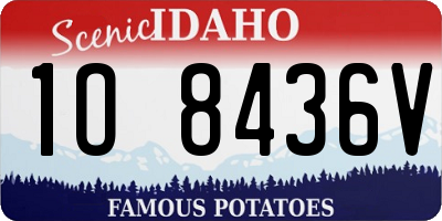 ID license plate 1O8436V