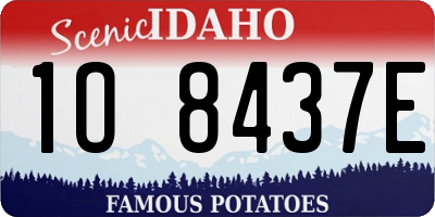 ID license plate 1O8437E