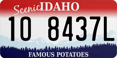 ID license plate 1O8437L