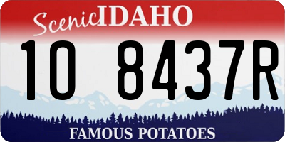 ID license plate 1O8437R