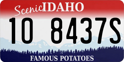 ID license plate 1O8437S