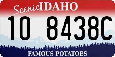 ID license plate 1O8438C