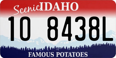 ID license plate 1O8438L