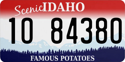 ID license plate 1O8438O
