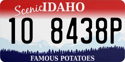 ID license plate 1O8438P