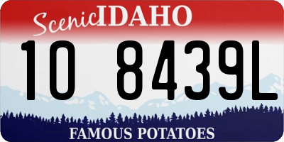 ID license plate 1O8439L