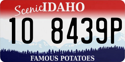 ID license plate 1O8439P