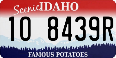 ID license plate 1O8439R
