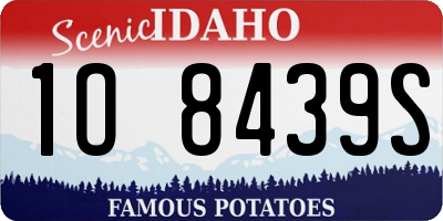 ID license plate 1O8439S