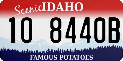 ID license plate 1O8440B
