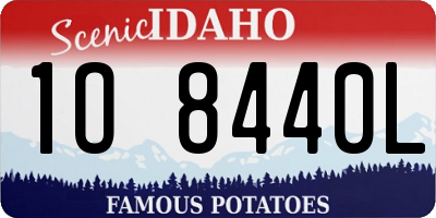 ID license plate 1O8440L