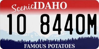 ID license plate 1O8440M
