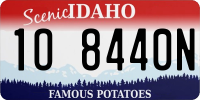 ID license plate 1O8440N