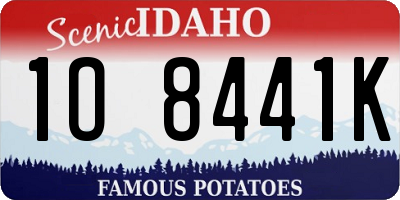 ID license plate 1O8441K