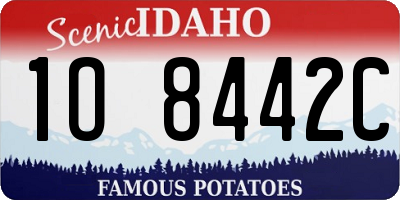 ID license plate 1O8442C