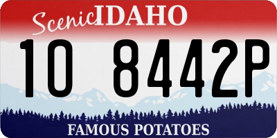 ID license plate 1O8442P
