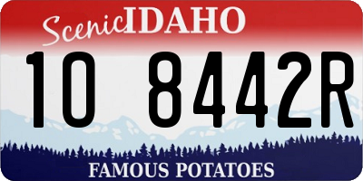 ID license plate 1O8442R
