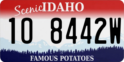 ID license plate 1O8442W