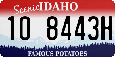 ID license plate 1O8443H