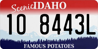 ID license plate 1O8443L