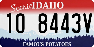 ID license plate 1O8443V