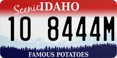 ID license plate 1O8444M