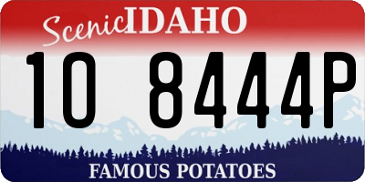 ID license plate 1O8444P