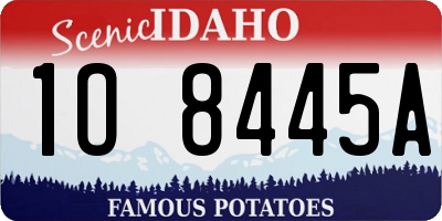 ID license plate 1O8445A