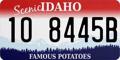 ID license plate 1O8445B