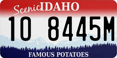 ID license plate 1O8445M
