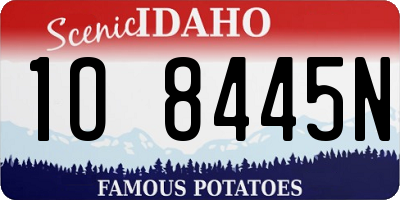ID license plate 1O8445N