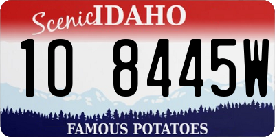 ID license plate 1O8445W