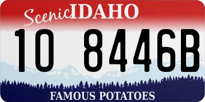 ID license plate 1O8446B
