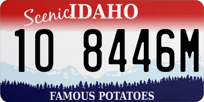 ID license plate 1O8446M