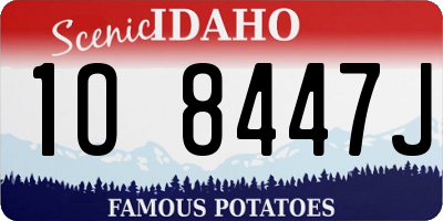 ID license plate 1O8447J