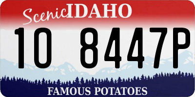 ID license plate 1O8447P