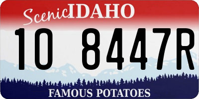 ID license plate 1O8447R