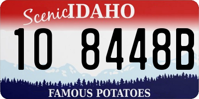 ID license plate 1O8448B