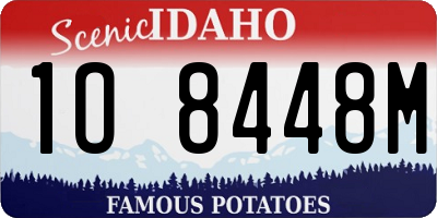 ID license plate 1O8448M