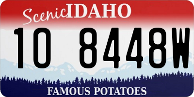 ID license plate 1O8448W