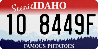ID license plate 1O8449F