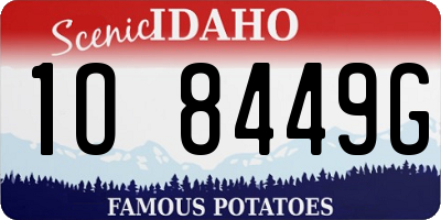 ID license plate 1O8449G
