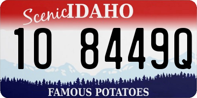 ID license plate 1O8449Q