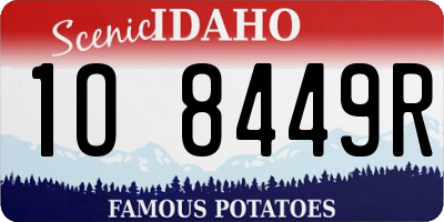 ID license plate 1O8449R